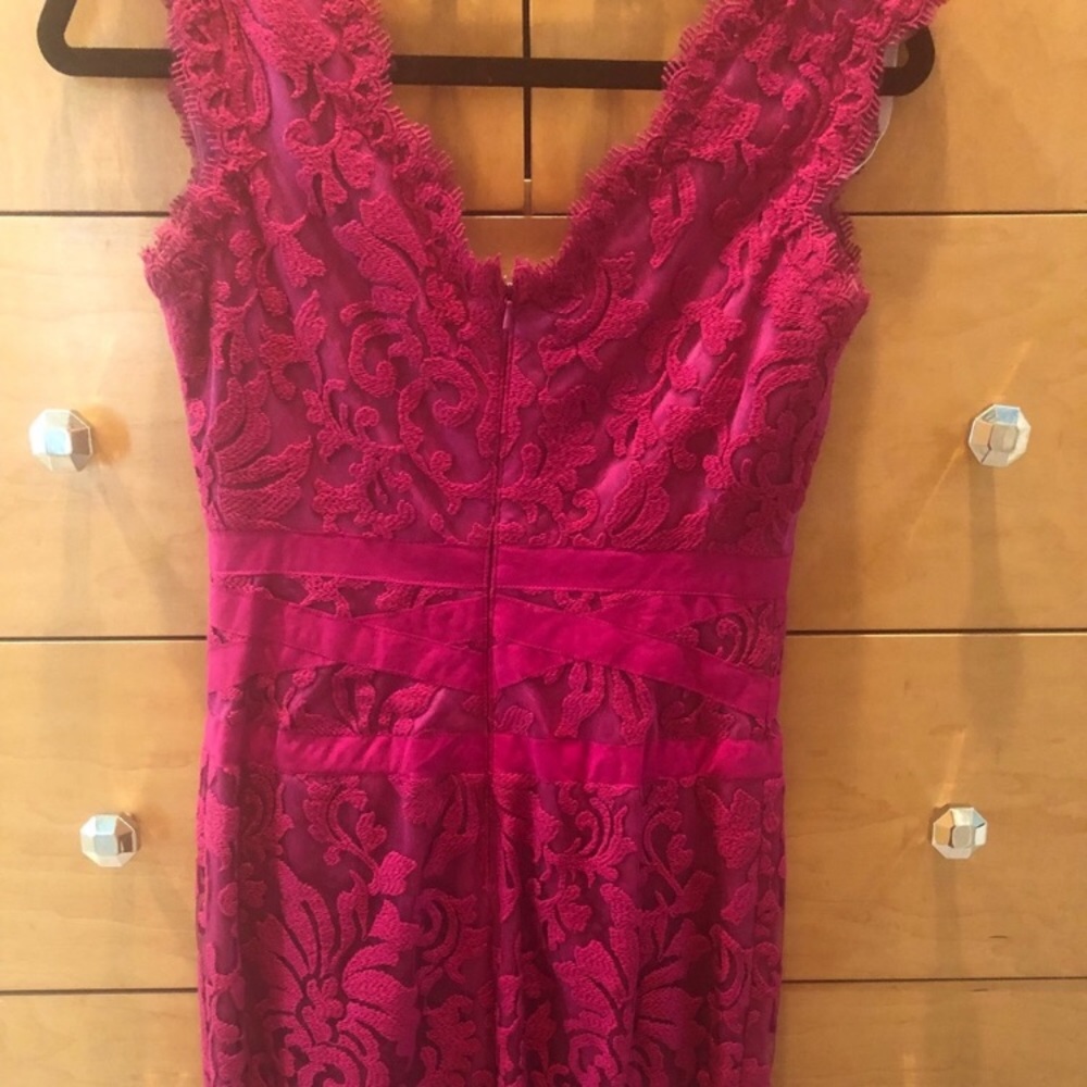 Tadashi Shoji Embroidered Lace Sheath formal Dress - Picture 4 of 4
